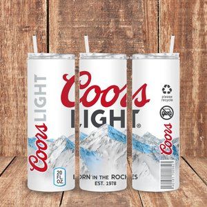 Coors Light - 20oz Skinny Sublimation Tumbler